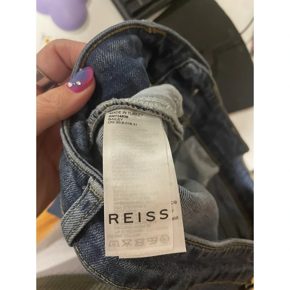 Reiss Bailey High‎ Rise Cropped Jeans Size 30 Women's
